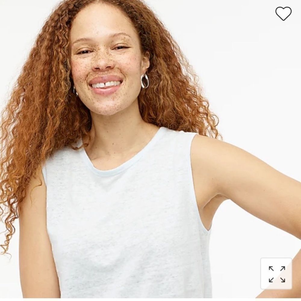 NWT J Crew Linen Muscle Tank